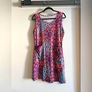 Elsie & Zoey pink paisley dress size small